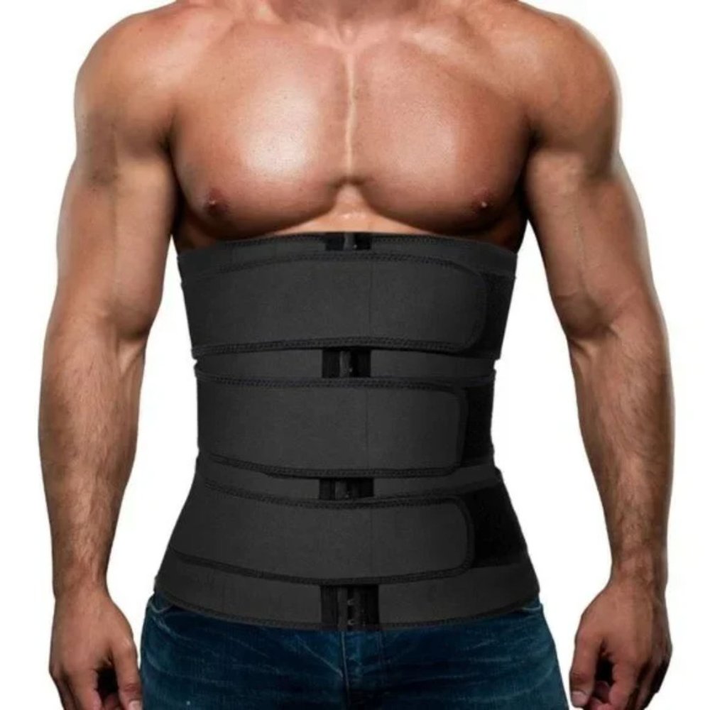 New Mens Waist Trainer Slimming Black